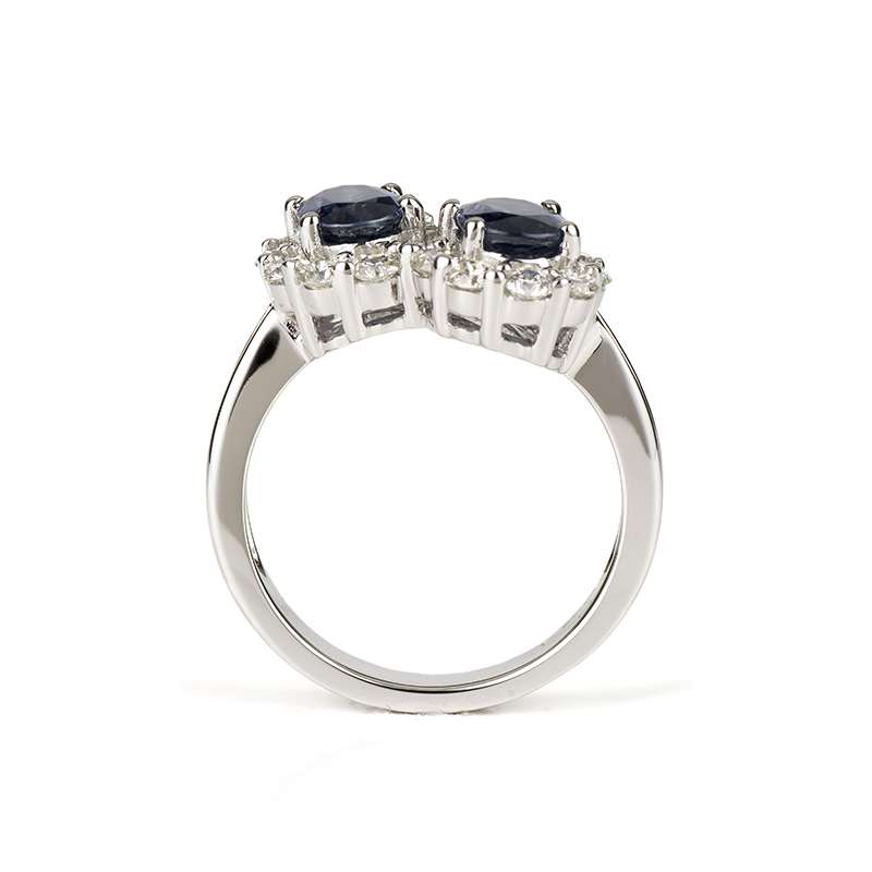 White Gold Sapphire & Diamond Dress Ring 2.25ct
